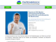 Tablet Screenshot of papenbrock-remmers.de